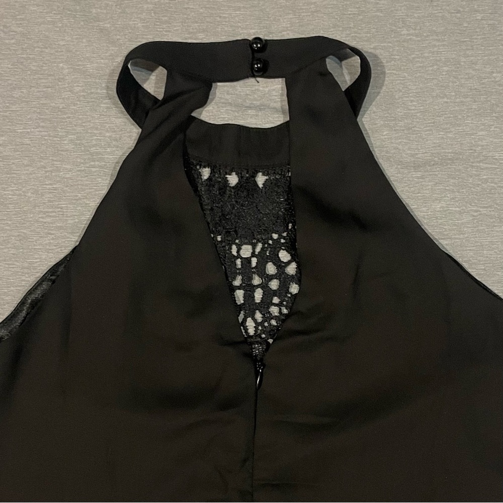Chic Black Halter Mini Dress - Picture 6 of 11